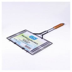 Iris KT-203 BBQ nyeles grillrács 34cm x 22cm rácsmérettel Háztartás / Otthon / Kültér - Kültér / kerti termék / grill - Kerti grill kiegészítő - 505107