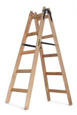 IRIS BEST DRABEST STANDARD 2x5 lépcsős fa létra, összecsukható Háztartás / Otthon / Kültér - Kültér / kerti termék / grill - Létra - 507243