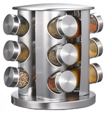 Iris KT-012 forgatható 12 részes üveg fűszertartó készlet Háztartás / Otthon / Kültér - Lakásfelszerelés - Tároló - 507891