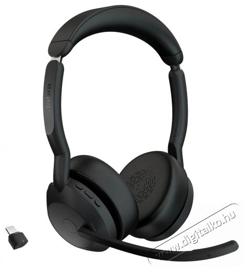 Jabra Evolve2 55, Link380/390c UC Stereo Audio-Video / Hifi / Multim&eacute;dia - F&uuml;l &eacute;s Fejhallgat&oacute;k - Fejhallgat&oacute; mikrofonnal / headset - 529608
