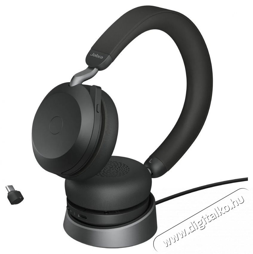 Jabra Evolve2 75, Link380/390c UC Stereo, Std Black Fejhallgat&oacute; Audio-Video / Hifi / Multim&eacute;dia - F&uuml;l &eacute;s Fejhallgat&oacute;k - Fejhallgat&oacute; mikrofonnal / headset - 529628