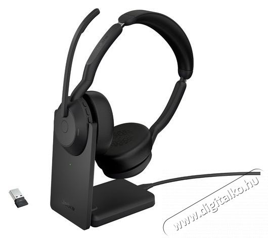 Jabra Evolve2 55, Link380/390a UC Stereo Stand Audio-Video / Hifi / Multim&eacute;dia - F&uuml;l &eacute;s Fejhallgat&oacute;k - Fejhallgat&oacute; mikrofonnal / headset - 529606