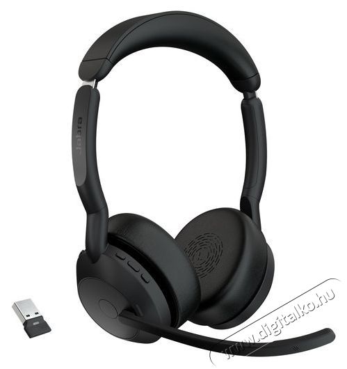 Jabra Evolve2 55, Link380/390a UC Stereo Audio-Video / Hifi / Multim&eacute;dia - F&uuml;l &eacute;s Fejhallgat&oacute;k - Fejhallgat&oacute; mikrofonnal / headset - 529605