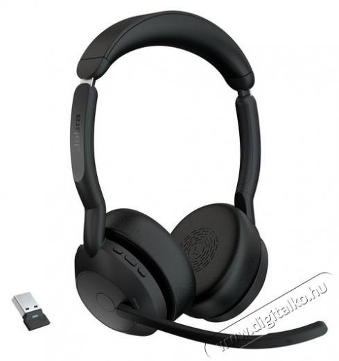 Jabra Evolve2 55, Link380/390a UC Stereo Audio-Video / Hifi / Multim&eacute;dia - F&uuml;l &eacute;s Fejhallgat&oacute;k - Fejhallgat&oacute; mikrofonnal / headset - 529605