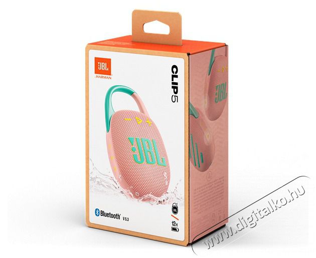 JBL Clip 5 PINK pink hordozhat&oacute; Bluetooth hangsz&oacute;r&oacute; Audio-Video / Hifi / Multim&eacute;dia - Hordozhat&oacute;, vezet&eacute;k n&eacute;lk&uuml;li / bluetooth hangsug&aacute;rz&oacute; - Hordozhat&oacute;, vezet&eacute;k n&eacute;lk&uuml;li / bluetooth hangsug&aacute;rz&oacute; - 500005