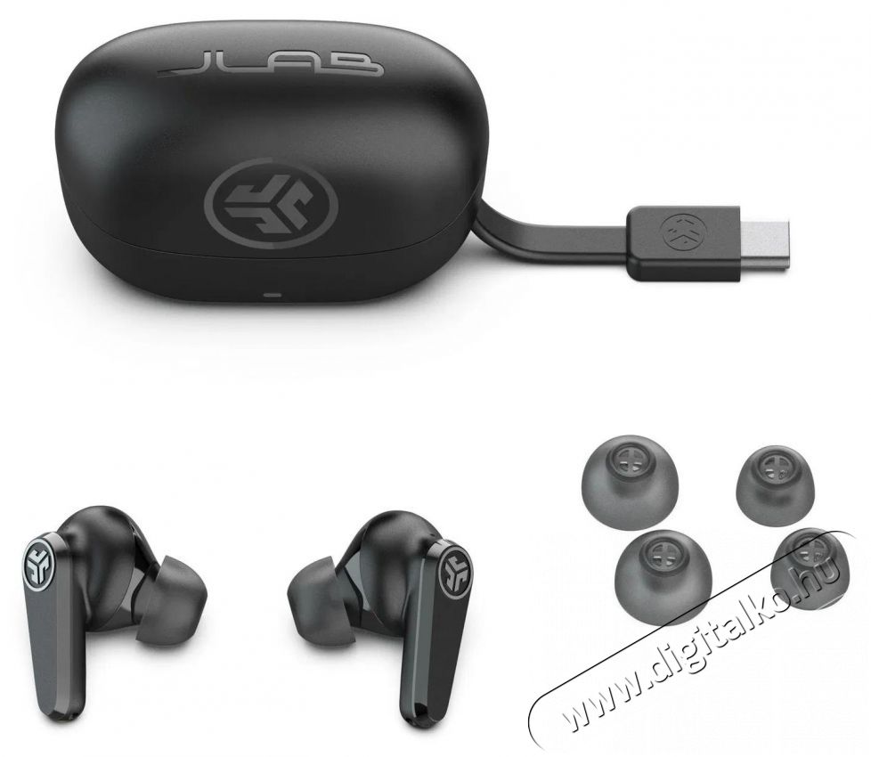JLAB Go Pods ANC, fekete F&uuml;lhallgat&oacute; Audio-Video / Hifi / Multim&eacute;dia - F&uuml;l &eacute;s Fejhallgat&oacute;k - F&uuml;lhallgat&oacute; - 529657
