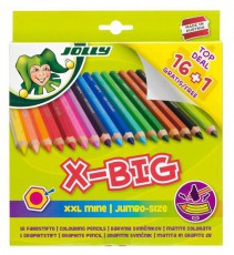 JOLLY X-Big extra vastag 15+1 darabos színesceruza készlet Háztartás / Otthon / Kültér - Játék / Sport - Kiegészítő - 518045