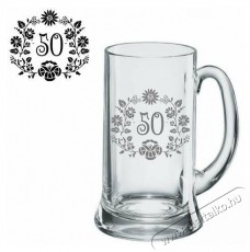 JTF Pintes s&ouml;r&ouml;skors&oacute; 0,5 l 50 &eacute;ves jubileum vir&aacute;gos mot&iacute;vum - H&aacute;ztart&aacute;s / Otthon / K&uuml;lt&eacute;r - Egy&eacute;b h&aacute;ztart&aacute;si term&eacute;k - 525073