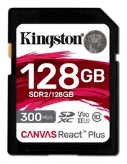 Kingston 128GB SD Canvas React Plus (SDR2/128GB) Memóriakártya - Memória kártya / Pendrive - SD / SDHC / SDXC kártya - 385344