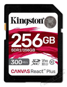 Kingston Canvas React Plus SDXC Class 10 UHS-II U3 (SDR2/256GB) Mem&oacute;riak&aacute;rtya Mem&oacute;ria k&aacute;rtya / Pendrive - SD / SDHC / SDXC k&aacute;rtya - 385345