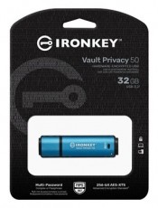 Kingston 32GB USB3.2 IronKey Vault Privacy 50 (IKVP50/32GB) Flash Drive Mem&oacute;ria k&aacute;rtya / Pendrive - Pendrive - 442681