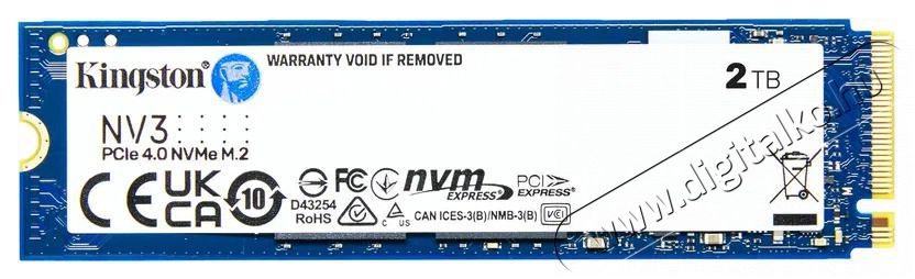 Kingston NV3 2TB Iroda &eacute;s sz&aacute;m&iacute;t&aacute;stechnika - Adatt&aacute;rol&oacute; / merevlemez - SSD - 522217
