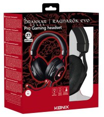 KONIX - DRAKKAR PC Ragnar&ouml;k Evo Pro 7.1 Fejhallgat&oacute; Vezet&eacute;kes Gaming Stereo Mikrofon, Fekete Audio-Video / Hifi / Multim&eacute;dia - F&uuml;l &eacute;s Fejhallgat&oacute;k - Fejhallgat&oacute; mikrofonnal / headset - 501177