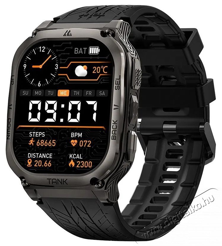 KOSPET TANK M3 Black Mobil / Kommunik&aacute;ci&oacute; / Smart - Okos eszk&ouml;z - Okos&oacute;ra - 522255