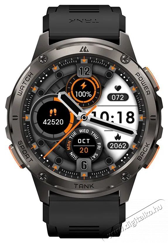 KOSPET TANK T3 Black Mobil / Kommunik&aacute;ci&oacute; / Smart - Okos eszk&ouml;z - Okos&oacute;ra - 522254