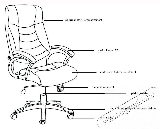 Kring Bokai Ergonomikus irodai sz&eacute;k, Műbőr, Fekete H&aacute;ztart&aacute;s / Otthon / K&uuml;lt&eacute;r - Egy&eacute;b h&aacute;ztart&aacute;si term&eacute;k - 536978