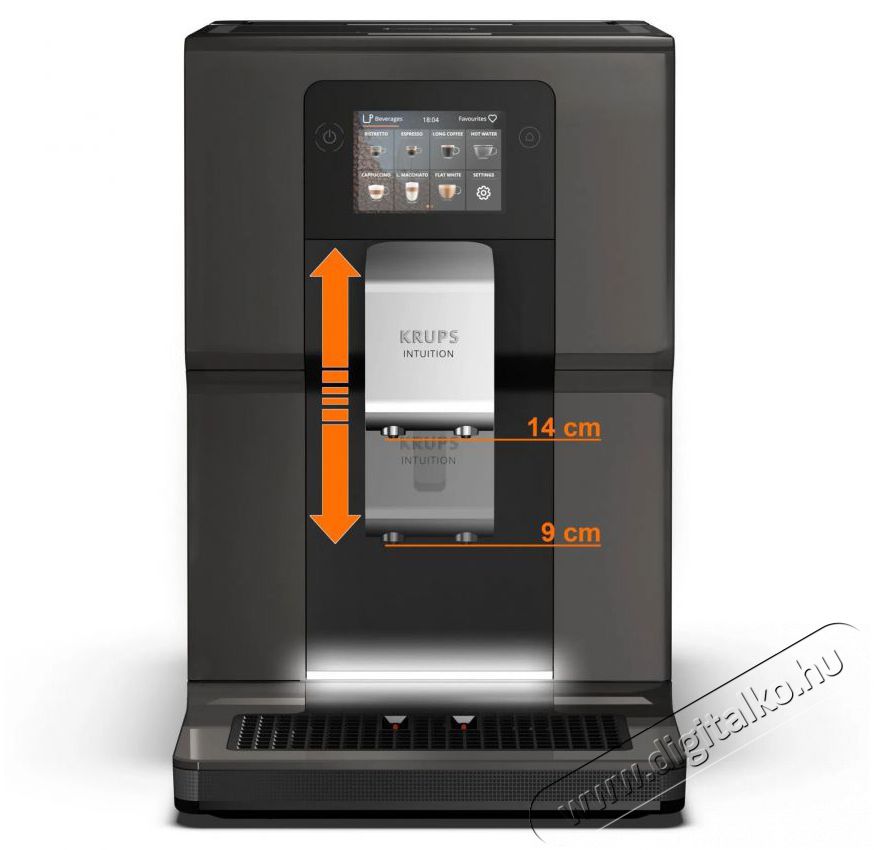 Krups EA872B10 Intuition Preference Antracit automata k&aacute;v&eacute;főző Konyhai term&eacute;kek - K&aacute;v&eacute;főző / k&aacute;v&eacute;&ouml;rlő / kieg&eacute;sz&iacute;tő - Automata k&aacute;v&eacute;főző - 493867