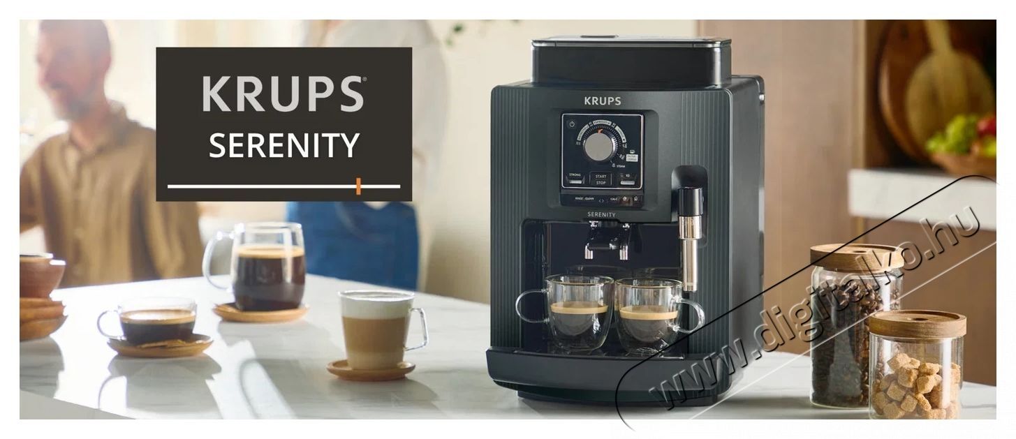 Krups EA4008E0 Serenity Black automata k&aacute;v&eacute;főző Konyhai term&eacute;kek - K&aacute;v&eacute;főző / k&aacute;v&eacute;&ouml;rlő / kieg&eacute;sz&iacute;tő - Automata k&aacute;v&eacute;főző - 540014