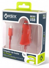 Ksix B1740CR02C MicroUSB 1A aut&oacute;s t&ouml;ltő - piros korall Mobil / Kommunik&aacute;ci&oacute; / Smart - Tablet / E-book kieg&eacute;sz&iacute;tő, tok - H&aacute;l&oacute;zati-, aut&oacute;s t&ouml;ltő - 318028