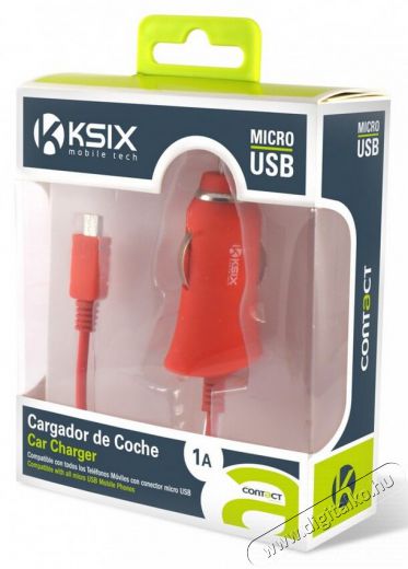 Ksix B1740CR02C MicroUSB 1A aut&oacute;s t&ouml;ltő - piros korall Mobil / Kommunik&aacute;ci&oacute; / Smart - Tablet / E-book kieg&eacute;sz&iacute;tő, tok - H&aacute;l&oacute;zati-, aut&oacute;s t&ouml;ltő - 318028