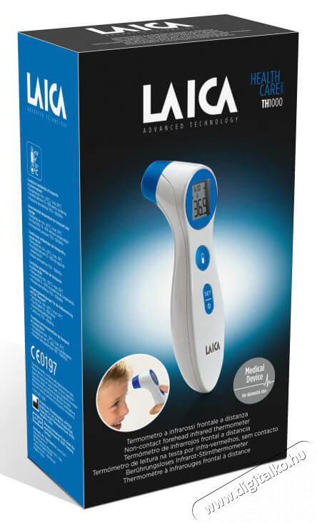 Laica TH1000B &eacute;rint&eacute;s n&eacute;lk&uuml;li infrav&ouml;r&ouml;s homlokl&aacute;zm&eacute;rő Sz&eacute;ps&eacute;g&aacute;pol&aacute;s / Eg&eacute;szs&eacute;g - L&aacute;zm&eacute;rő - 365966
