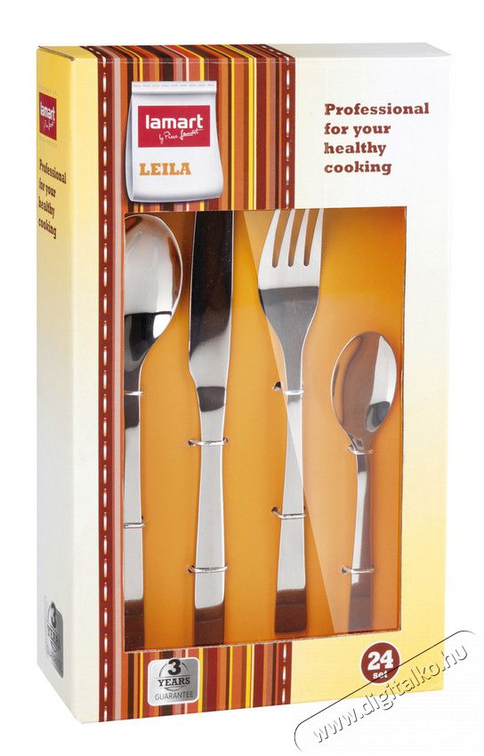 Lamart LT5002 Leila 24 db-os nemesac&eacute;l evőeszk&ouml;z k&eacute;szlet Konyhai term&eacute;kek - &Eacute;tk&eacute;szlet - Evőeszk&ouml;z k&eacute;szlet - 274660