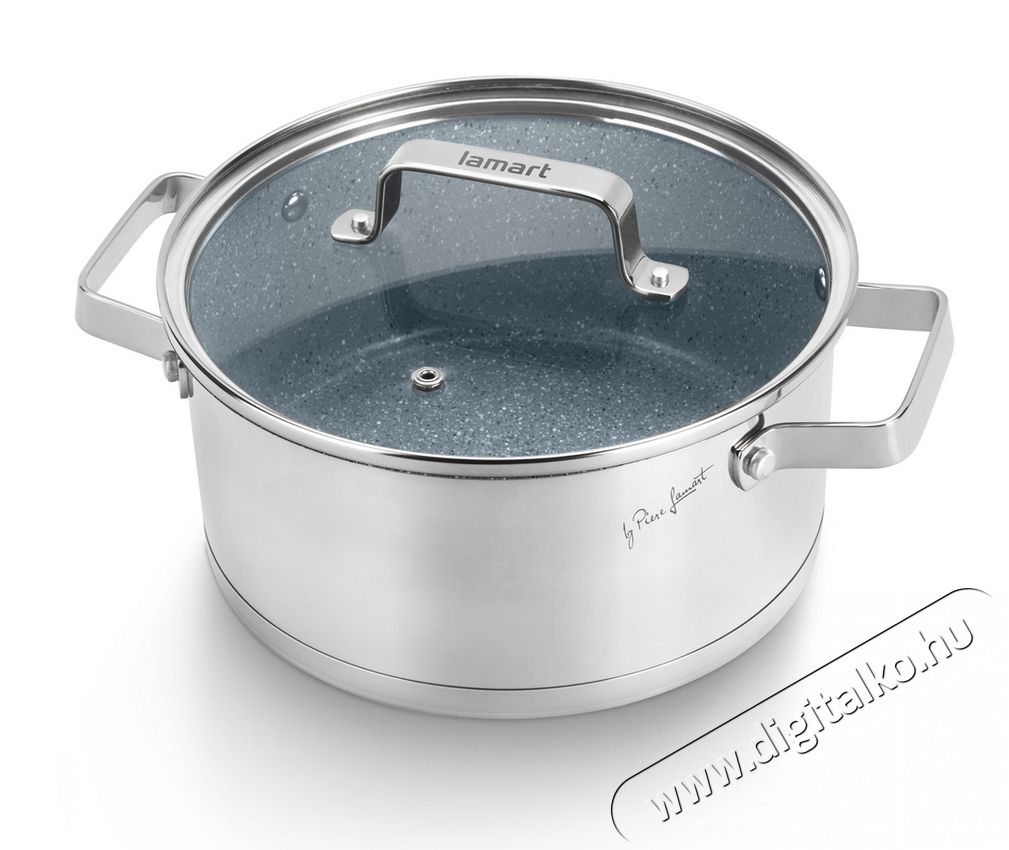 Lamart LT1103 STONESS ed&eacute;ny &uuml;vegfedővel Konyhai term&eacute;kek - Ed&eacute;ny - Faz&eacute;k / l&aacute;bas - 349147