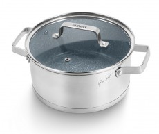 Lamart LT1103 STONESS ed&eacute;ny &uuml;vegfedővel Konyhai term&eacute;kek - Ed&eacute;ny - Faz&eacute;k / l&aacute;bas - 349147