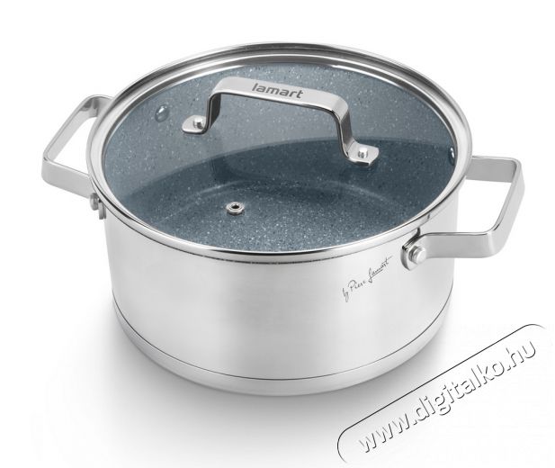 Lamart LT1103 STONESS ed&eacute;ny &uuml;vegfedővel Konyhai term&eacute;kek - Ed&eacute;ny - Faz&eacute;k / l&aacute;bas - 349147