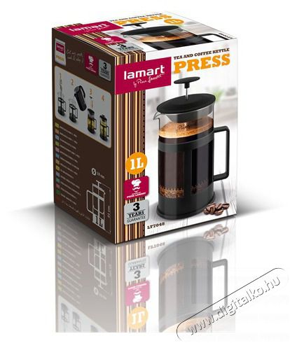 Lamart LT7048 k&aacute;v&eacute; &eacute;s teafőző 1l Konyhai term&eacute;kek - K&aacute;v&eacute;főző / k&aacute;v&eacute;&ouml;rlő / kieg&eacute;sz&iacute;tő - Filteres k&aacute;v&eacute;főző - 474325