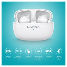 LAMAX Clips1 Play True Wireless Bluetooth feh&eacute;r f&uuml;lhallgat&oacute; Audio-Video / Hifi / Multim&eacute;dia - F&uuml;l &eacute;s Fejhallgat&oacute;k - F&uuml;lhallgat&oacute; - 500473