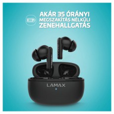 LAMAX Clips1 Play True Wireless Bluetooth fekete f&uuml;lhallgat&oacute; Audio-Video / Hifi / Multim&eacute;dia - F&uuml;l &eacute;s Fejhallgat&oacute;k - F&uuml;lhallgat&oacute; - 508862