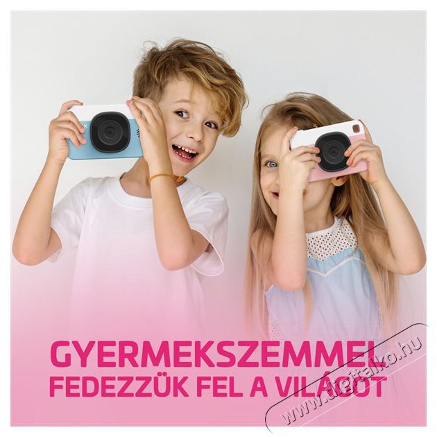 LAMAX PixelKid1 Pink Full HD 8MP r&oacute;zsazs&iacute;n gyerek f&eacute;nyk&eacute;pezőg&eacute;p &eacute;s kamera F&eacute;nyk&eacute;pezőg&eacute;p / kamera - Kompakt f&eacute;nyk&eacute;pezőg&eacute;p - Gyerek f&eacute;nyk&eacute;pezőg&eacute;p - 508785