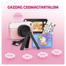 LAMAX PixelKid1 Pink Full HD 8MP r&oacute;zsazs&iacute;n gyerek f&eacute;nyk&eacute;pezőg&eacute;p &eacute;s kamera F&eacute;nyk&eacute;pezőg&eacute;p / kamera - Kompakt f&eacute;nyk&eacute;pezőg&eacute;p - Gyerek f&eacute;nyk&eacute;pezőg&eacute;p - 508785