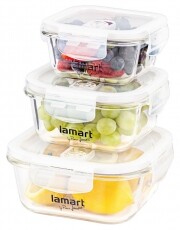 Lamart LT6012 műanyag &eacute;telt&aacute;rol&oacute; k&eacute;szlet Konyhai term&eacute;kek - Ed&eacute;ny - &Eacute;telt&aacute;rol&oacute; - 310039