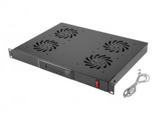 LANBERG AK-1503-B 19 4x ventilátor + termosztát ventilátor egység LCD kijelzővel Háztartás / Otthon / Kültér - Okos otthon - Termosztát - 456571