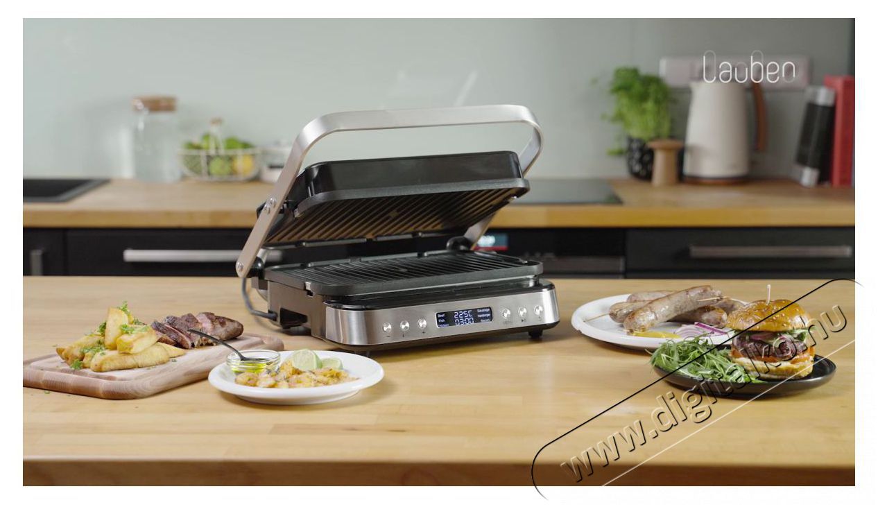 Lauben Contact Grill Deluxe 2000ST Konyhai term&eacute;kek - Konyhai kisg&eacute;p (s&uuml;t&eacute;s / főz&eacute;s / hűt&eacute;s / &eacute;telk&eacute;sz&iacute;t&eacute;s) - Kontakt grill s&uuml;tő / s&uuml;tőlap - 500676