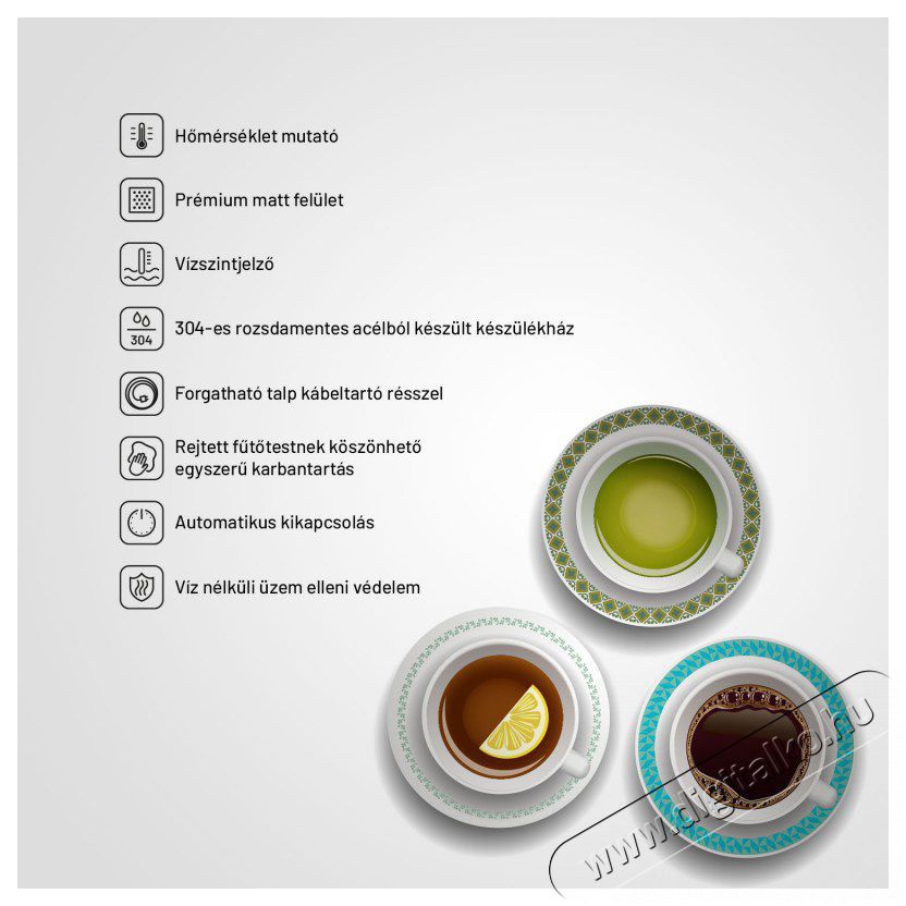 Lauben Electric Kettle 17BC V&iacute;zforral&oacute; Konyhai term&eacute;kek - V&iacute;zforral&oacute; / teafőző - 500682