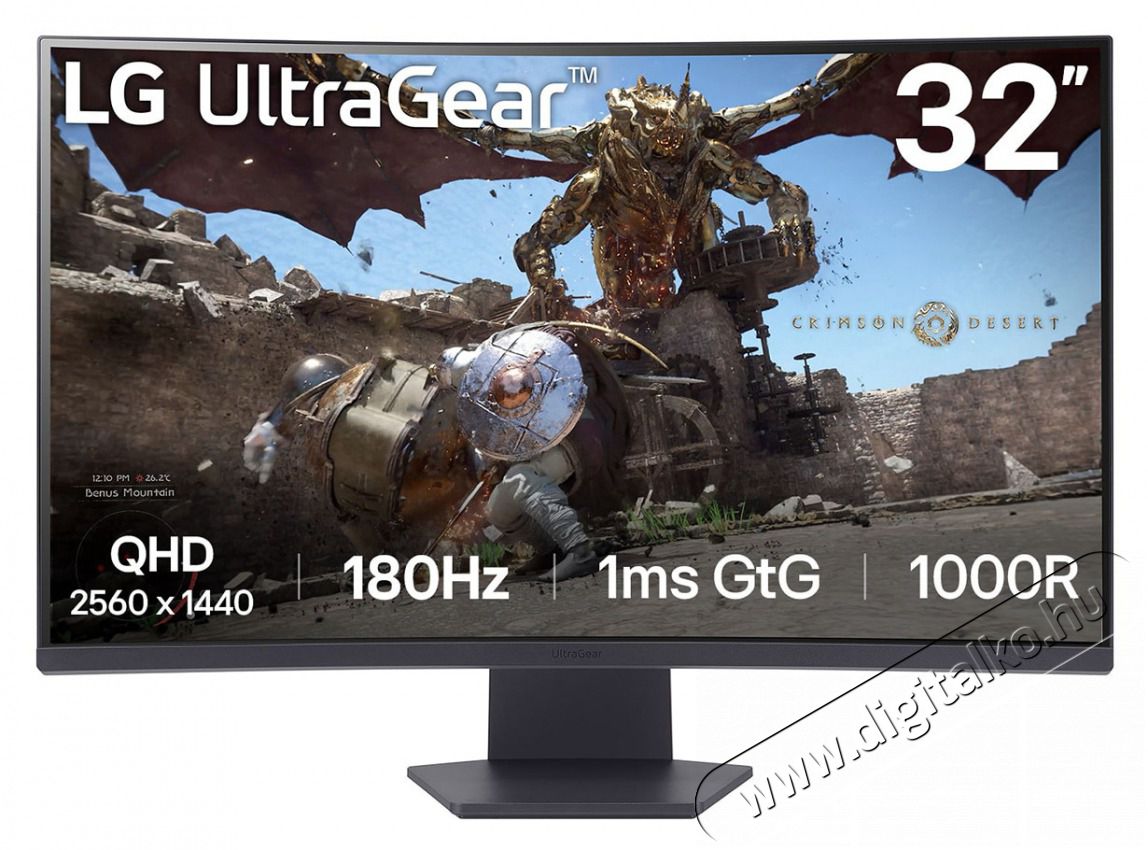 LG 32 32GS60QC-B QHD VA 180Hz HDMI/DP &iacute;velt gamer monitor Iroda &eacute;s sz&aacute;m&iacute;t&aacute;stechnika - Monitor - Monitor - 507445