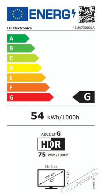 LG 43UA73003LA 43 colos UHD AI UA73 4K Smart TV 2025 Telev&iacute;zi&oacute;k - LED telev&iacute;zi&oacute; - UHD 4K felbont&aacute;s&uacute; - 506816