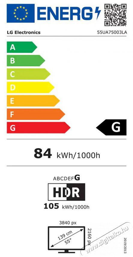LG 55UA75003LA  55 colos UHD AI UA75 4K Smart TV 2025 Telev&iacute;zi&oacute;k - LED telev&iacute;zi&oacute; - UHD 4K felbont&aacute;s&uacute; - 506927