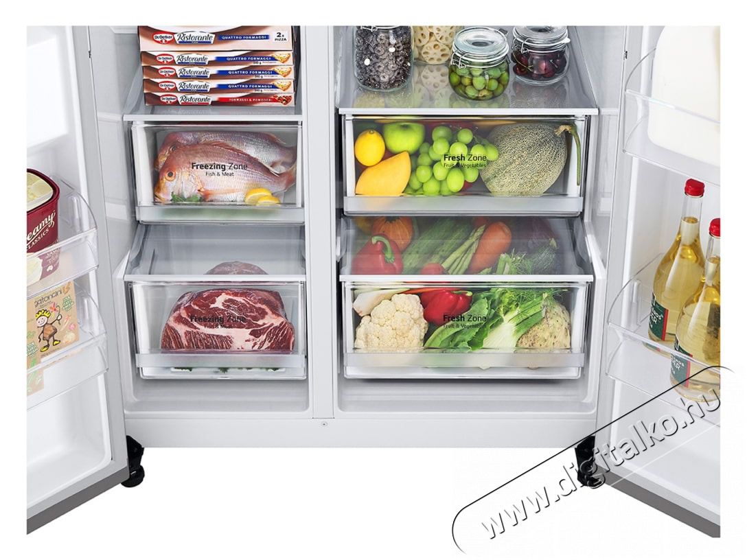 LG GSJV70PZTE HŰTŐ SIDE BY SIDE Konyhai term&eacute;kek - Hűtő, fagyaszt&oacute; (szabadon&aacute;ll&oacute;) - Amerikai t&iacute;pus&uacute; Side By Side hűtő - 499564