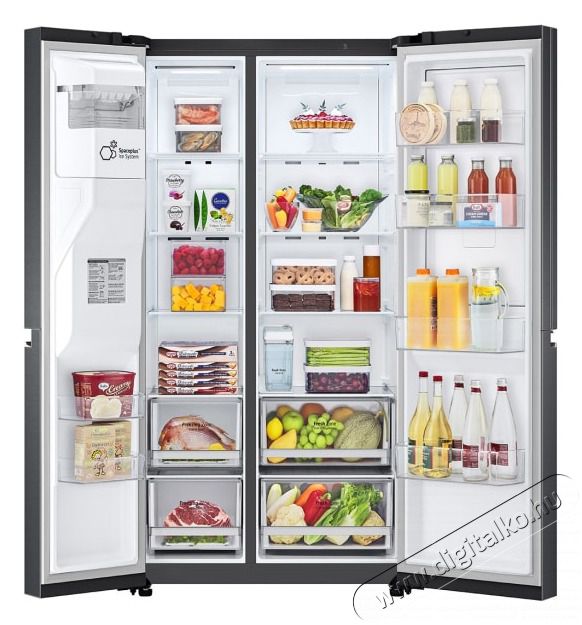 LG GSJV71MCTE Side-by-side hűtőszekr&eacute;ny, E energiaoszt&aacute;ly, 635 L, No Frost, WiFi, LED, M: 189 cm, Fekete Konyhai term&eacute;kek - Hűtő, fagyaszt&oacute; (szabadon&aacute;ll&oacute;) - Amerikai t&iacute;pus&uacute; Side By Side hűtő - 499563