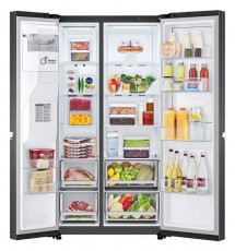 LG GSJV71MCTE Side-by-side hűtőszekr&eacute;ny, E energiaoszt&aacute;ly, 635 L, No Frost, WiFi, LED, M: 189 cm, Fekete Konyhai term&eacute;kek - Hűtő, fagyaszt&oacute; (szabadon&aacute;ll&oacute;) - Amerikai t&iacute;pus&uacute; Side By Side hűtő - 499563