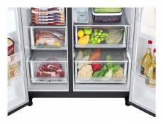 LG GSJV71MCTE Side-by-side hűtőszekr&eacute;ny, E energiaoszt&aacute;ly, 635 L, No Frost, WiFi, LED, M: 189 cm, Fekete Konyhai term&eacute;kek - Hűtő, fagyaszt&oacute; (szabadon&aacute;ll&oacute;) - Amerikai t&iacute;pus&uacute; Side By Side hűtő - 499563