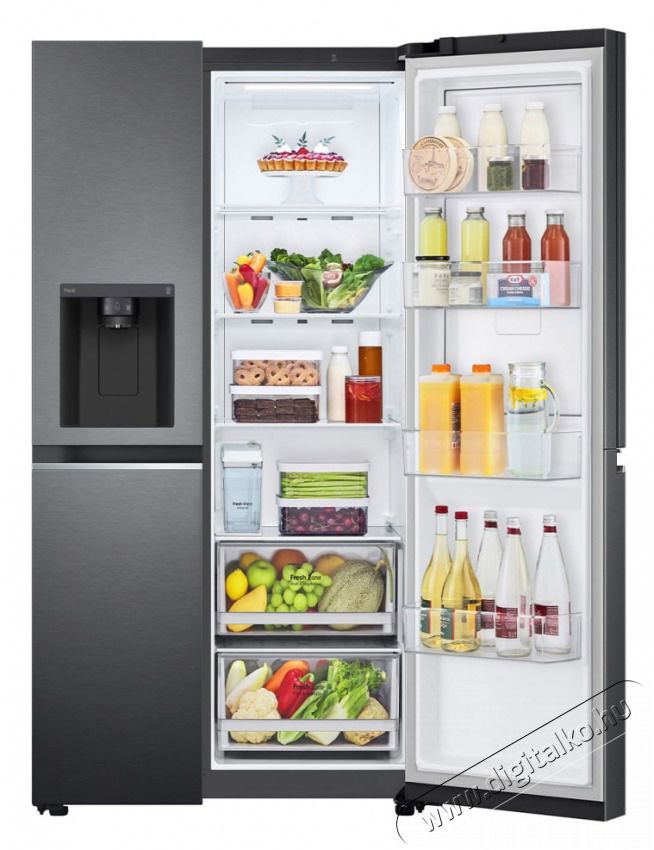 LG GSJV71MCTE Side-by-side hűtőszekr&eacute;ny, E energiaoszt&aacute;ly, 635 L, No Frost, WiFi, LED, M: 189 cm, Fekete Konyhai term&eacute;kek - Hűtő, fagyaszt&oacute; (szabadon&aacute;ll&oacute;) - Amerikai t&iacute;pus&uacute; Side By Side hűtő - 499563