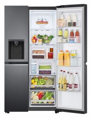 LG GSJV71MCTE Side-by-side hűtőszekr&eacute;ny, E energiaoszt&aacute;ly, 635 L, No Frost, WiFi, LED, M: 189 cm, Fekete Konyhai term&eacute;kek - Hűtő, fagyaszt&oacute; (szabadon&aacute;ll&oacute;) - Amerikai t&iacute;pus&uacute; Side By Side hűtő - 499563