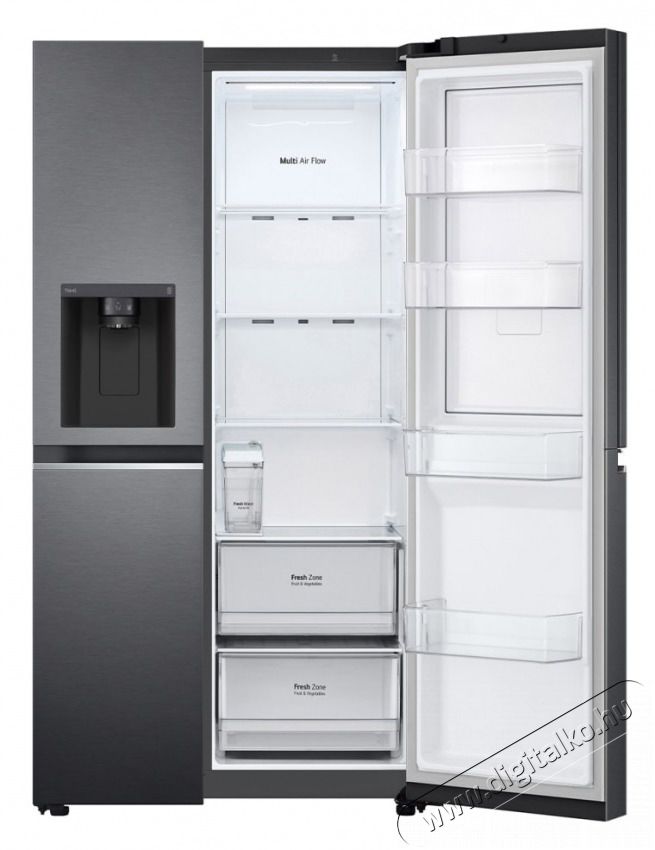 LG GSJV71MCTE Side-by-side hűtőszekr&eacute;ny, E energiaoszt&aacute;ly, 635 L, No Frost, WiFi, LED, M: 189 cm, Fekete Konyhai term&eacute;kek - Hűtő, fagyaszt&oacute; (szabadon&aacute;ll&oacute;) - Amerikai t&iacute;pus&uacute; Side By Side hűtő - 499563