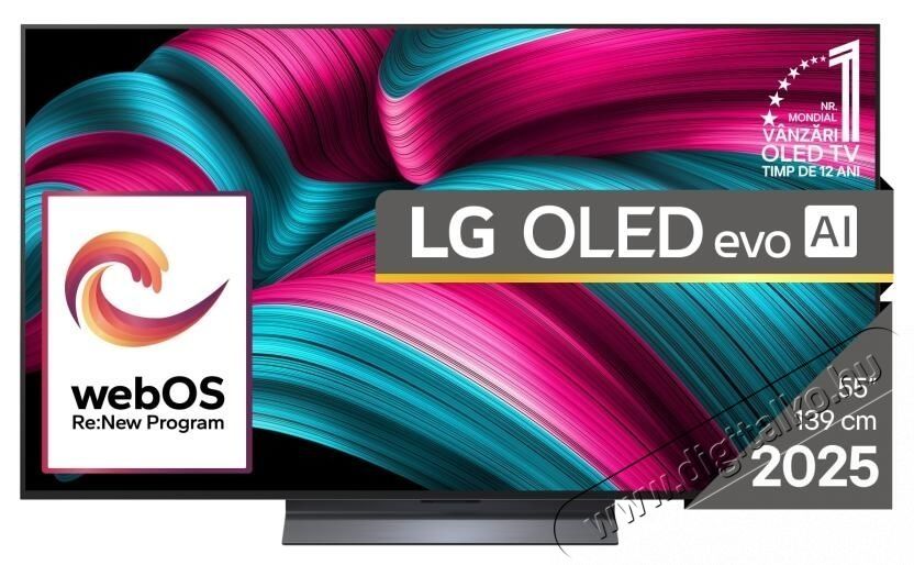 OLED55C52LA televízió, 139 cm, Smart, 4K Ultra HD, 100 Hz, F energiaosztály