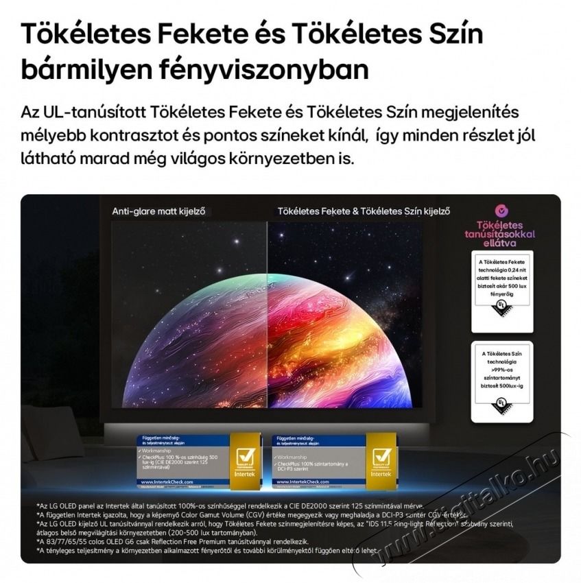 LG OLED55C61LA 55 colos OLED evo AI C6 4K Smart TV 2026 Telev&iacute;zi&oacute;k - OLED telev&iacute;zi&oacute; - UHD 4K felbont&aacute;s&uacute; - 540581